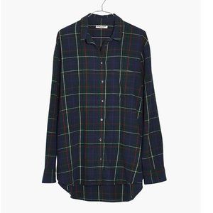 Madewell Oversized Dark Plaid Flannel